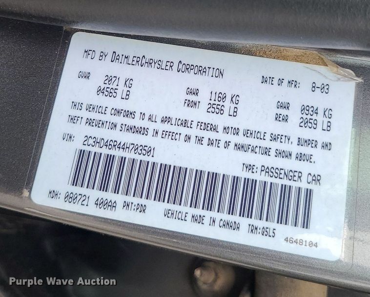 image for item MG9545 2004 Chrysler Concorde