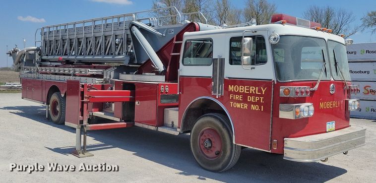 image for item MO9718 1984 Sutphen TS-1004  aerial platform fire truck