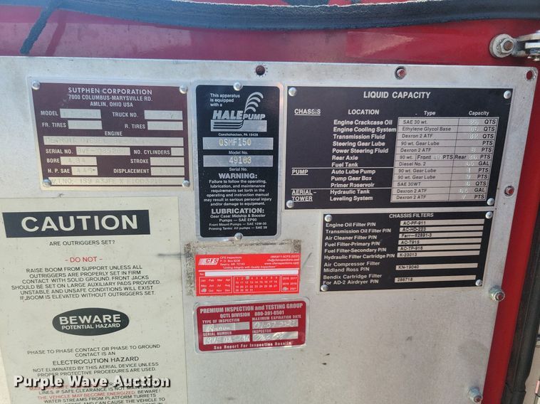 image for item MO9718 1984 Sutphen TS-1004  aerial platform fire truck