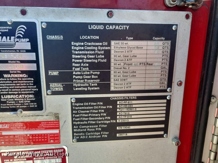 image for item MO9718 1984 Sutphen TS-1004  aerial platform fire truck