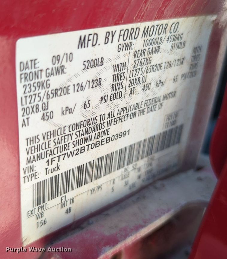 image for item MY9488 2011  Ford F250 Super Duty  Crew Cab pickup truck