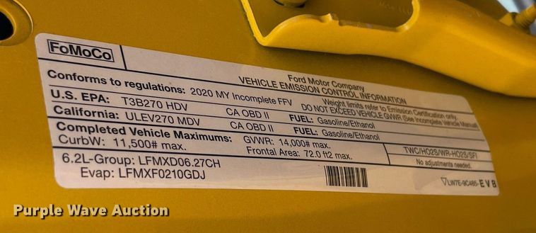 image for item MY9522 2020  Ford F350 Super Duty XL  utility bed pickup truck