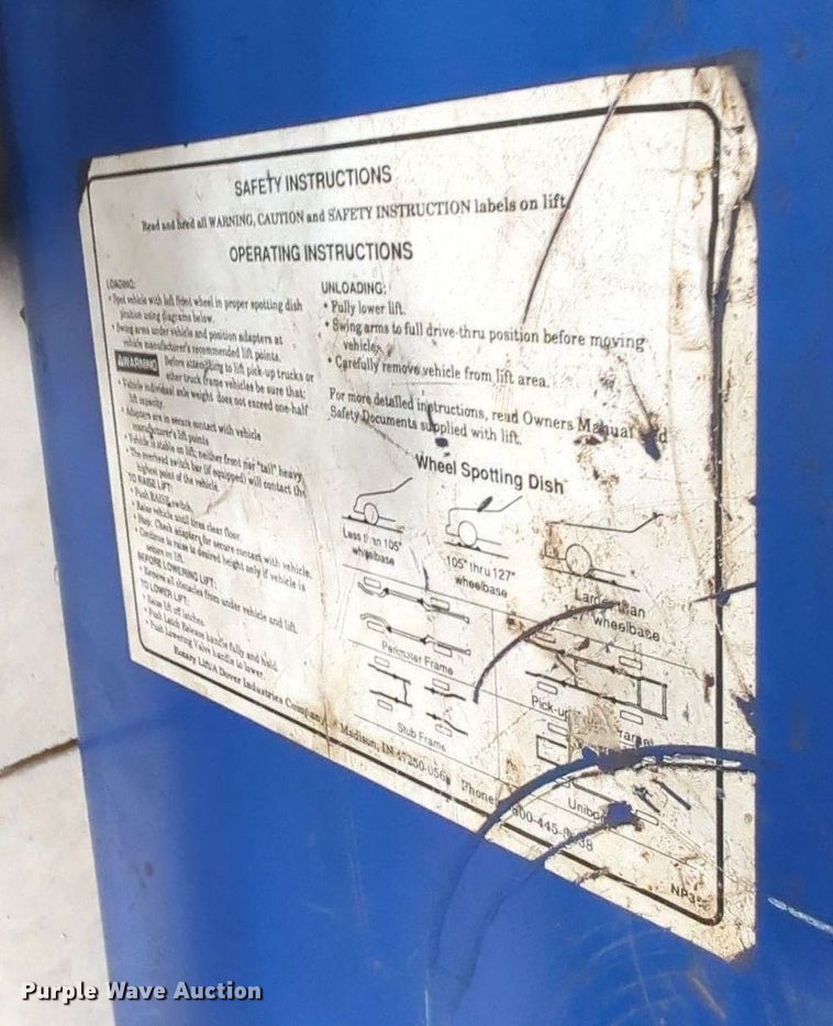 image for item MY9801 Rotary  two post automotive lift