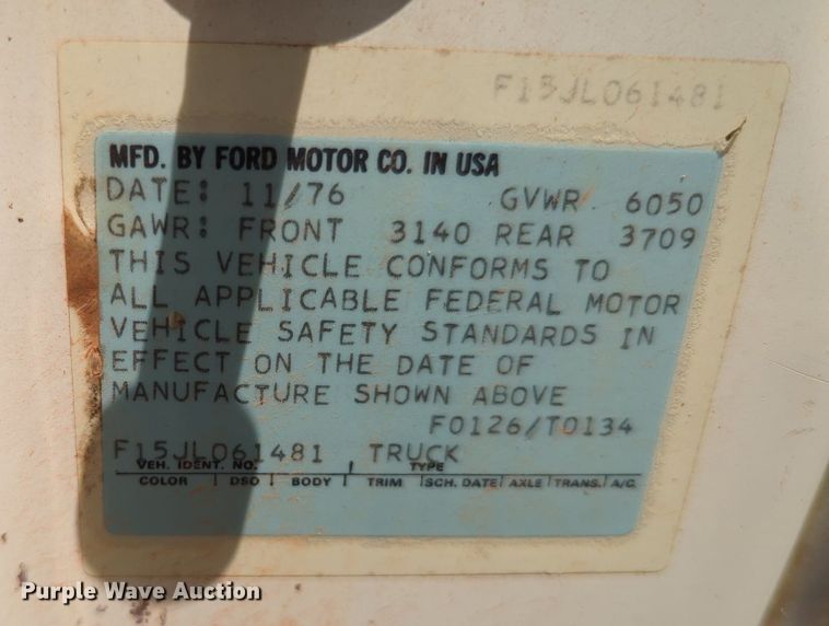 image for item MY9864 1977 Ford F150 Ranger  pickup truck
