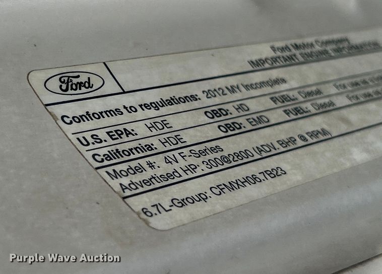 image for item OK9663 2012 Ford F550 Super Duty  Crew Cab crane truck