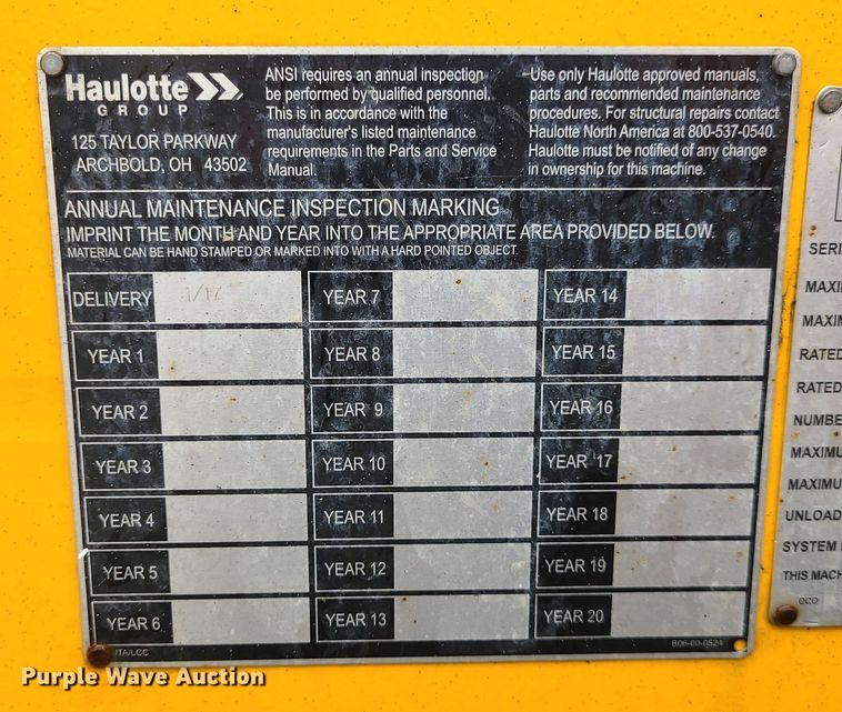 image for item BR9753 2017 Haulotte 4527A  boom lift