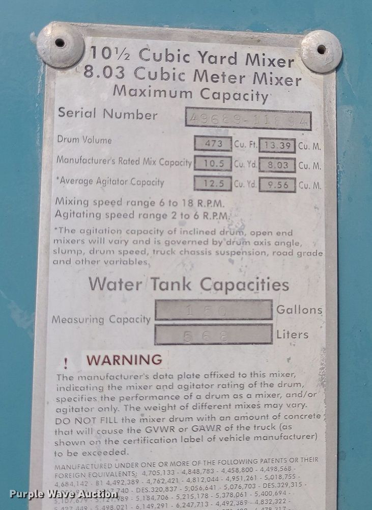 image for item DC6011 1999 Sterling L-Line  ready mix truck