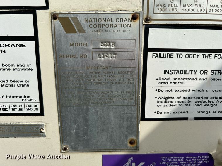 image for item DI7904 1990 Ford F800  crane truck