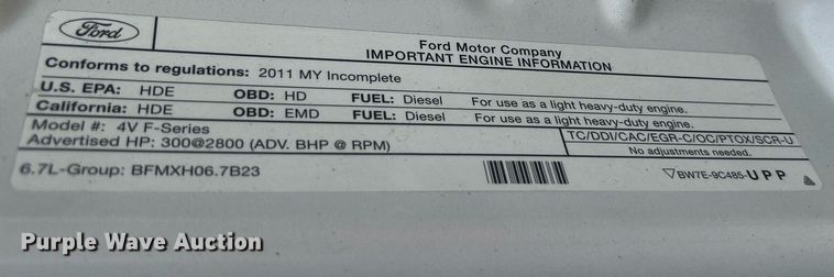 image for item DI7913 2011 Ford F550 Super Duty  Crew Cab utility / service truck