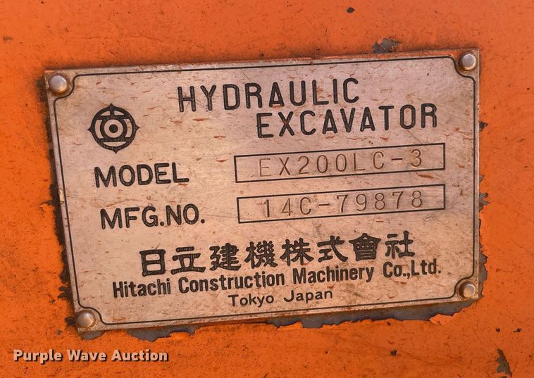 image for item DM0298 1994 Hitachi EX200LC-3  excavator