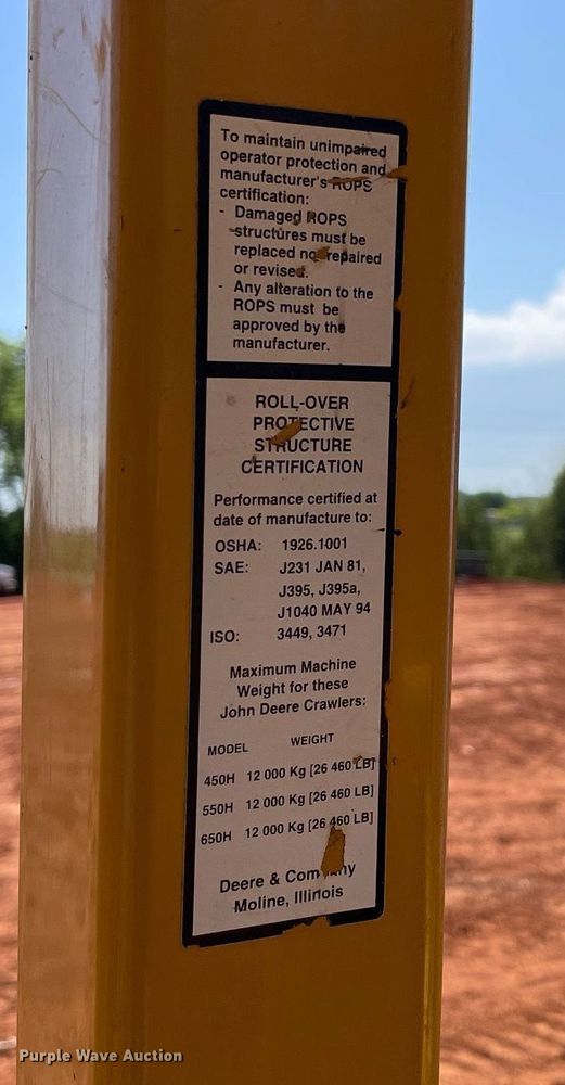 image for item DM0299 2004 John Deere 450H  dozer