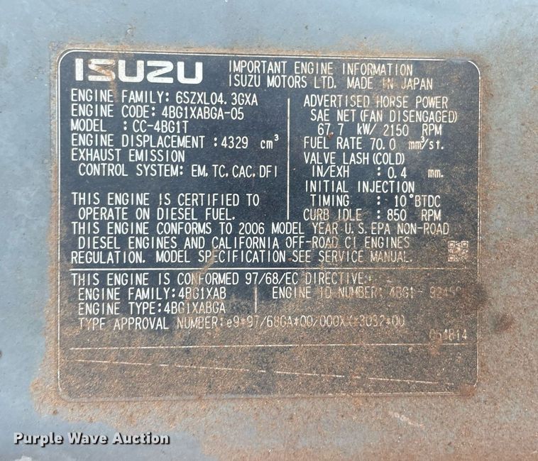 image for item DM0300 2007 Hitachi ZX120  excavator