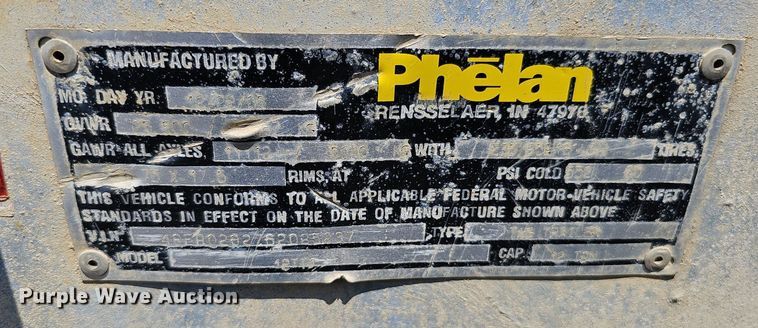 image for item DO2867 2006 Phelan 12TTA  equipment trailer