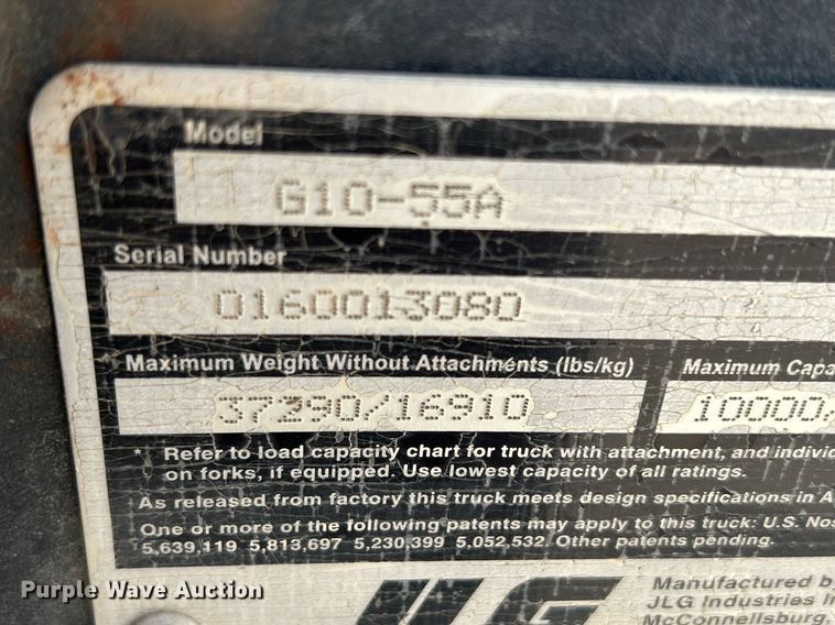 image for item DQ0863 2005 JLG G10-55A  telehandler