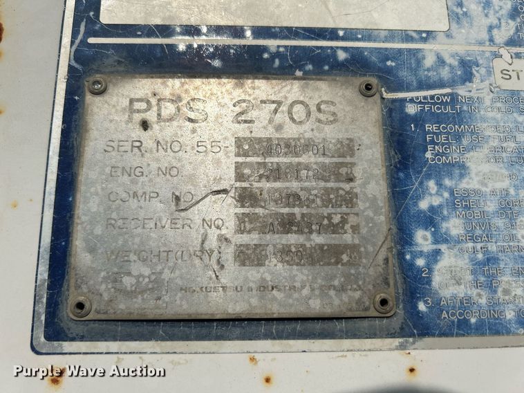 image for item DQ0865 Airman PDS270S  air compressor