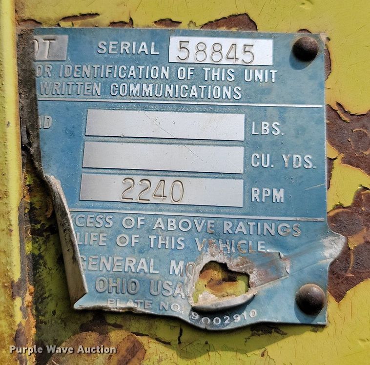 image for item DQ7502 1973 Terex TS-14B  conventional scraper