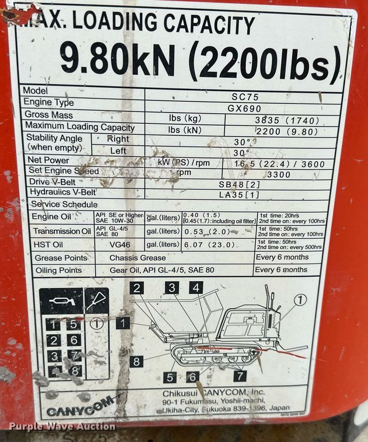 image for item DS2102 2020 Canycom SC75  concrete buggy