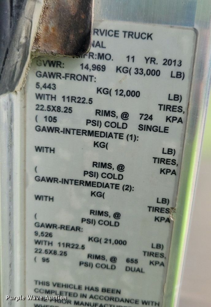 image for item JO9284 2014 Kenworth T370  utility / service truck