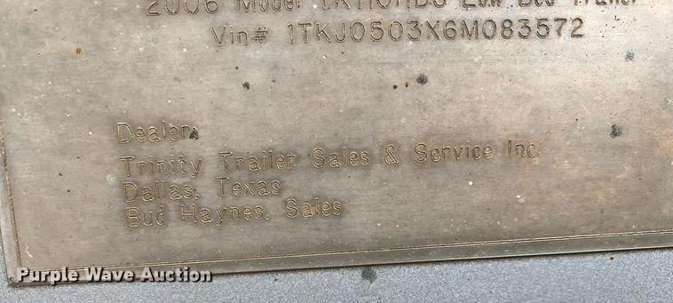 image for item LH9736 2006 Trail King TK110HDG  lowboy equipment trailer