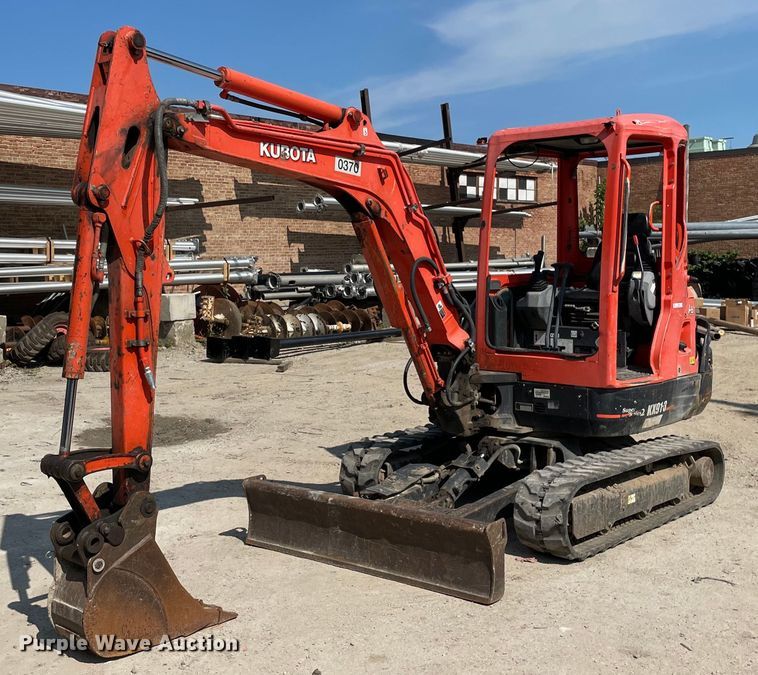 image for item LJ9780 2016 Kubota KX91-3S2  mini excavator