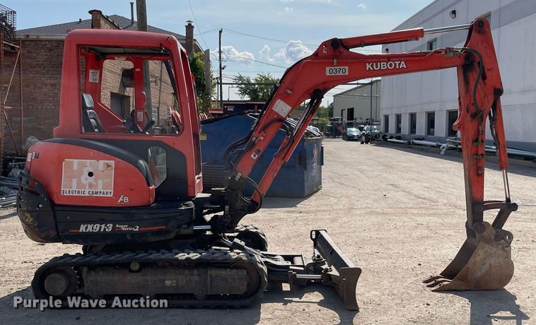 image for item LJ9780 2016 Kubota KX91-3S2  mini excavator