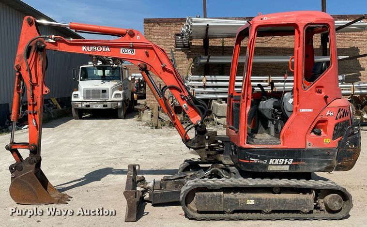 image for item LJ9780 2016 Kubota KX91-3S2  mini excavator