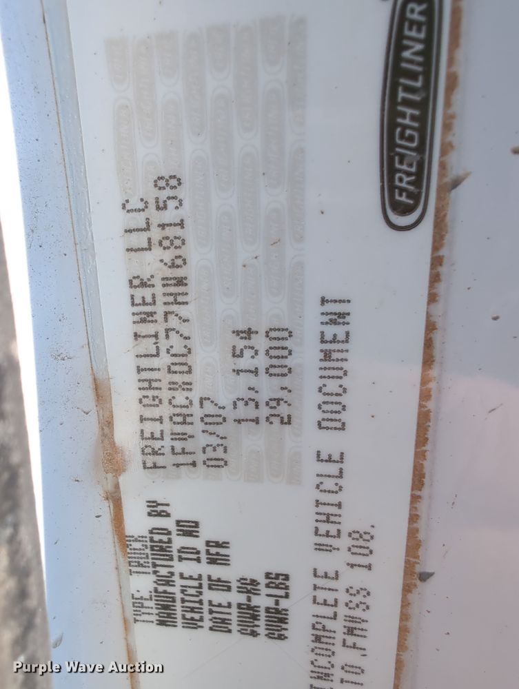 image for item LM9850 2007 Freightliner Business Class M2  water truck