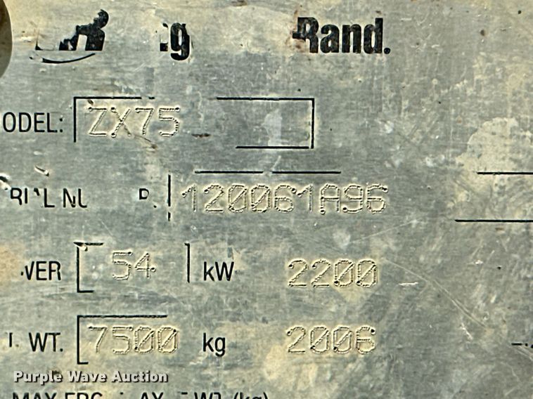 image for item MB9691 2006 Ingersoll Rand ZX-75  mini excavator