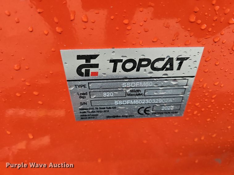 image for item MD9948 2023 Top Cat SSDFM60  skid steer mulcher