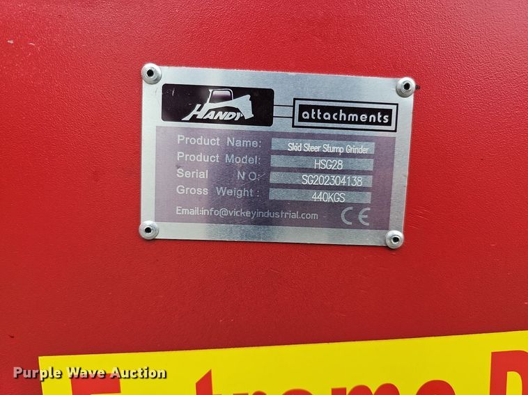 image for item MD9950 2023 Handy Attachments HSG28  skid steer stump grinder