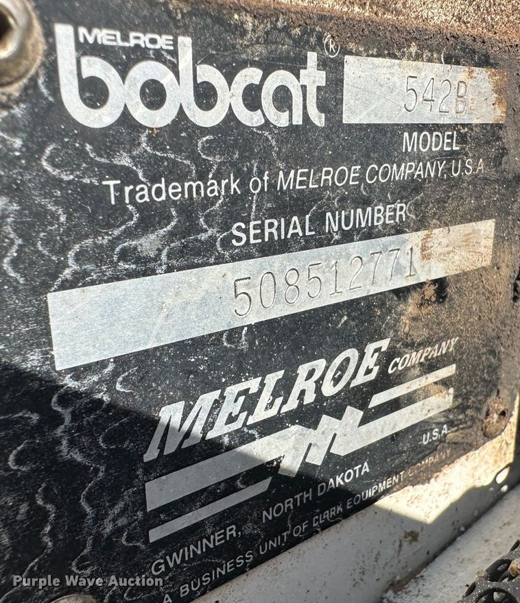 image for item NM9441 1991 Bobcat 542B  skid steer loader