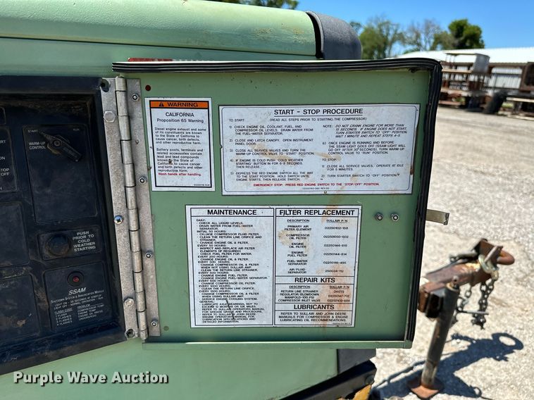 image for item OC9101 2007 Sullair 185  air compressor