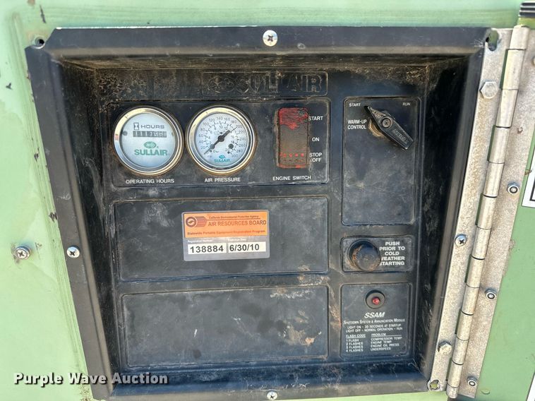 image for item OC9101 2007 Sullair 185  air compressor