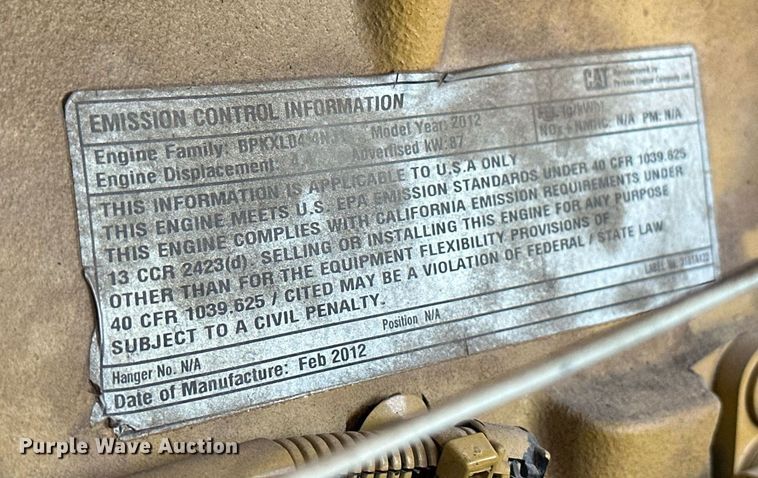 image for item OC9102 2012 Sullair 375  air compressor