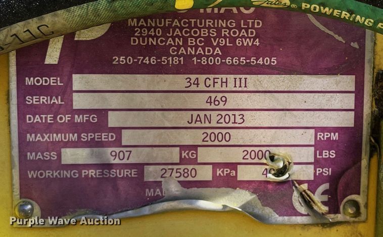 image for item OK9668 2013 Pro Mac 34 CFH III  mulcher