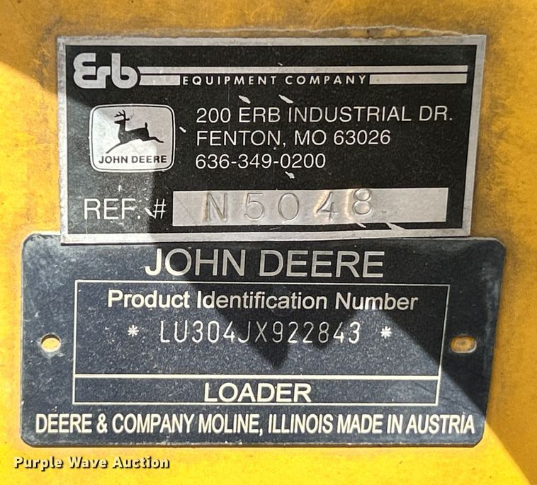 image for item OK9699 2009 John Deere 304J  wheel loader
