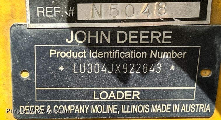 image for item OK9699 2009 John Deere 304J  wheel loader