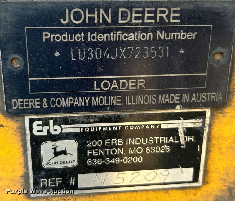 image for item OK9700 2010 John Deere 304J  wheel loader