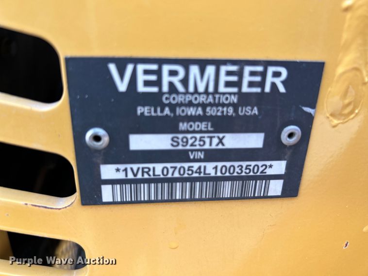 image for item OK9711 2020 Vermeer S925TX  compact utility loader