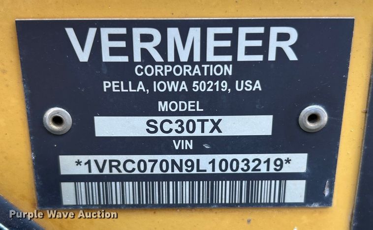 image for item OK9715 2020 Vermeer SC30TX  stump grinder