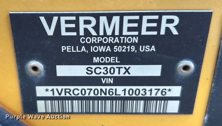 image for item OK9716 2020 Vermeer SC30TX  stump grinder