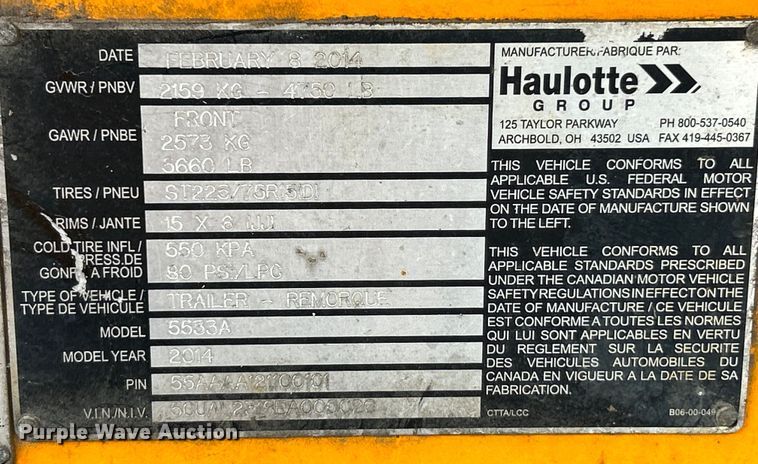 image for item OK9718 2014 Haulotte 5533A  boom lift