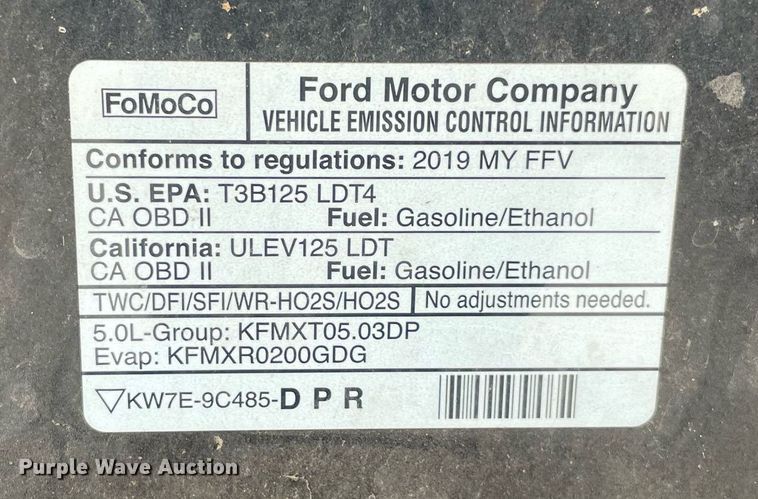 image for item DM0314 2019 Ford F150  SuperCrew pickup truck