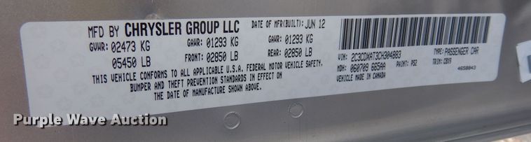 image for item DN1703 2012 Dodge Charger Police