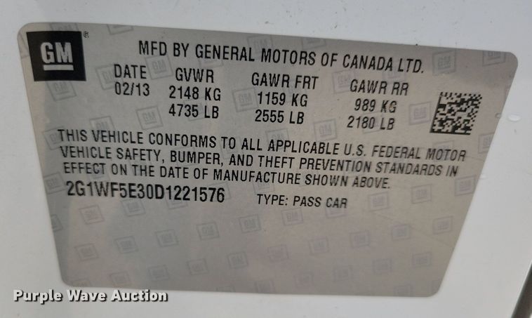 image for item DN4019 2013 Chevrolet Impala