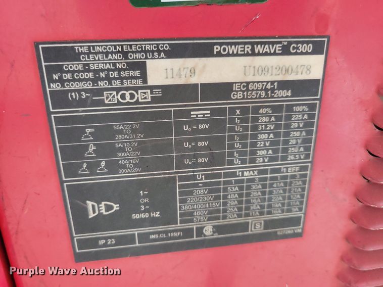 image for item DN4022 (3) Lincoln C300 Powerwave welders