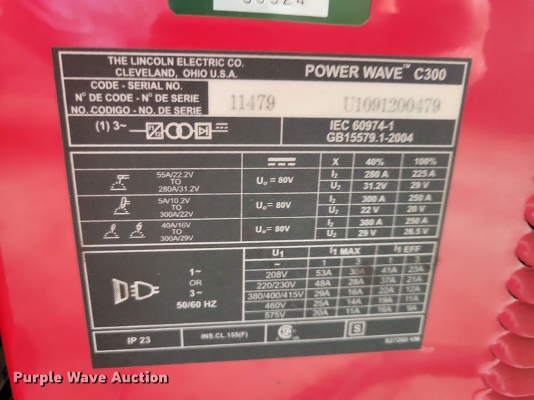 image for item DN4022 (3) Lincoln C300 Powerwave welders