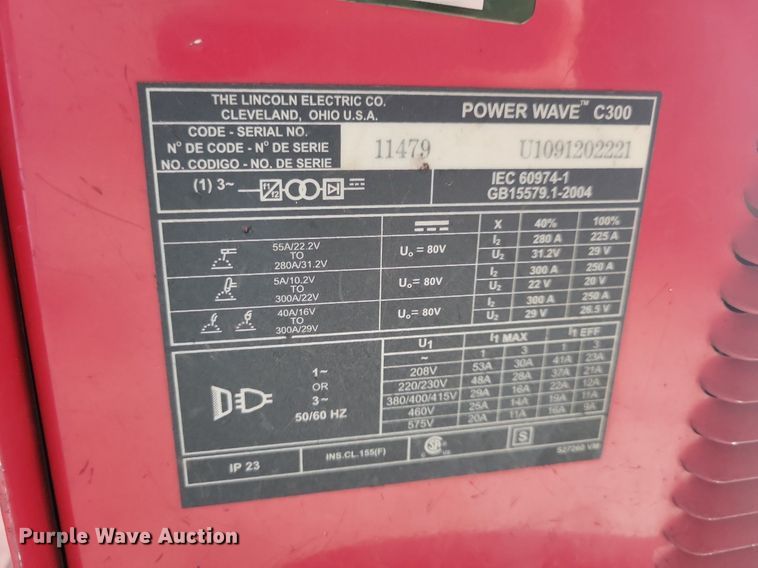 image for item DN4022 (3) Lincoln C300 Powerwave welders