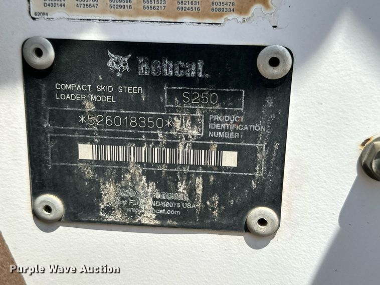 image for item DN4711 2008 Bobcat S250  skid steer loader