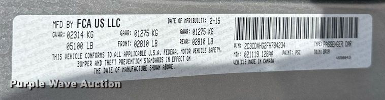 image for item DN4713 2015 Dodge Charger